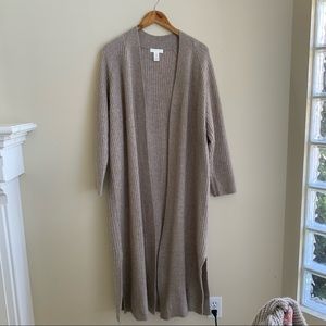 H&M Taupe Duster Cardigan size M